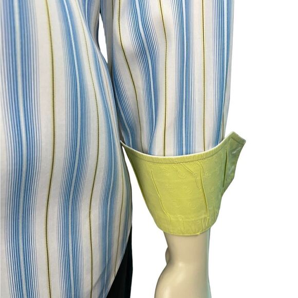 Thomas Dean L/S Casual Striped Dress Shirt Great Pre-Loved Condition Size L - Picture 10 of 11